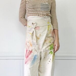 STATE the Label White Canvas Wrap pants note: they don’t have paint on them